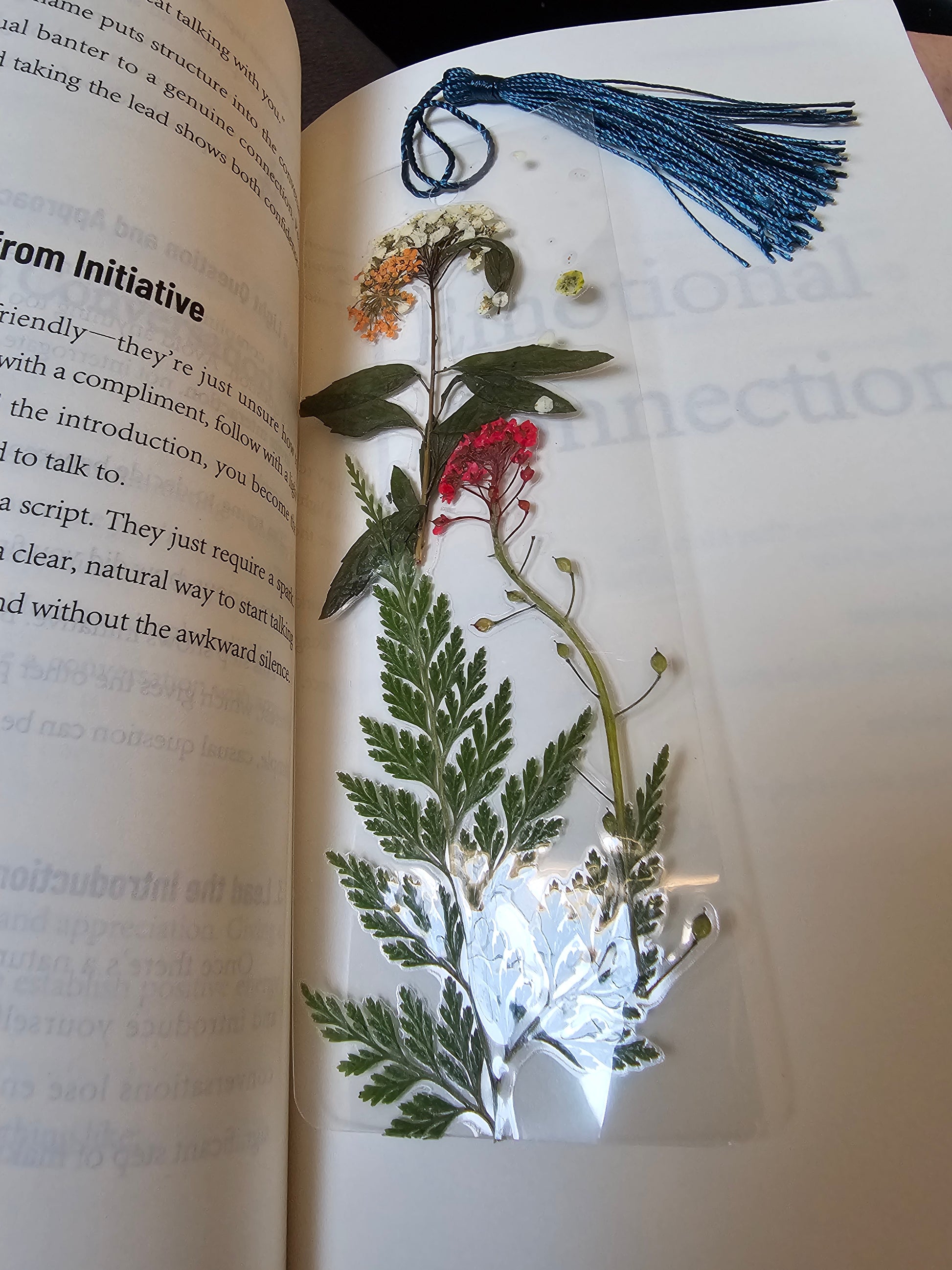 Handmade Customizable Bookmarks - 3 Pack Bookmark Bundle with pressed flowers