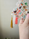 Bookshelf Bookmarks with black cats with tassel