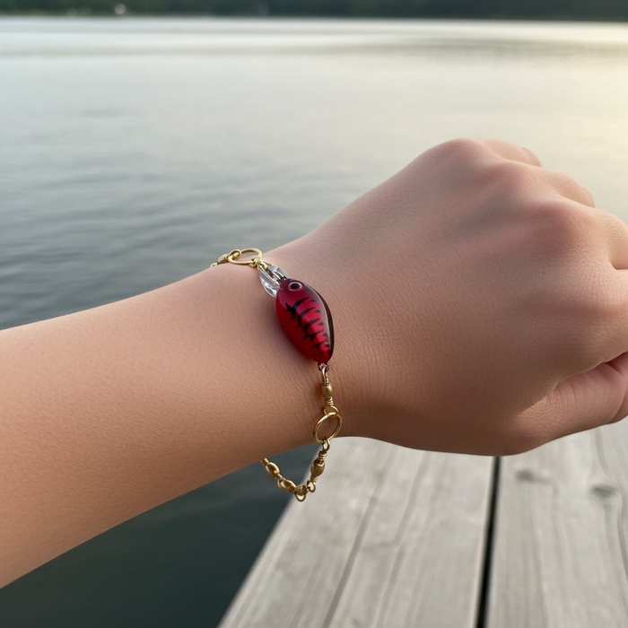 Fishing Lure Bracelet – Red & Black
